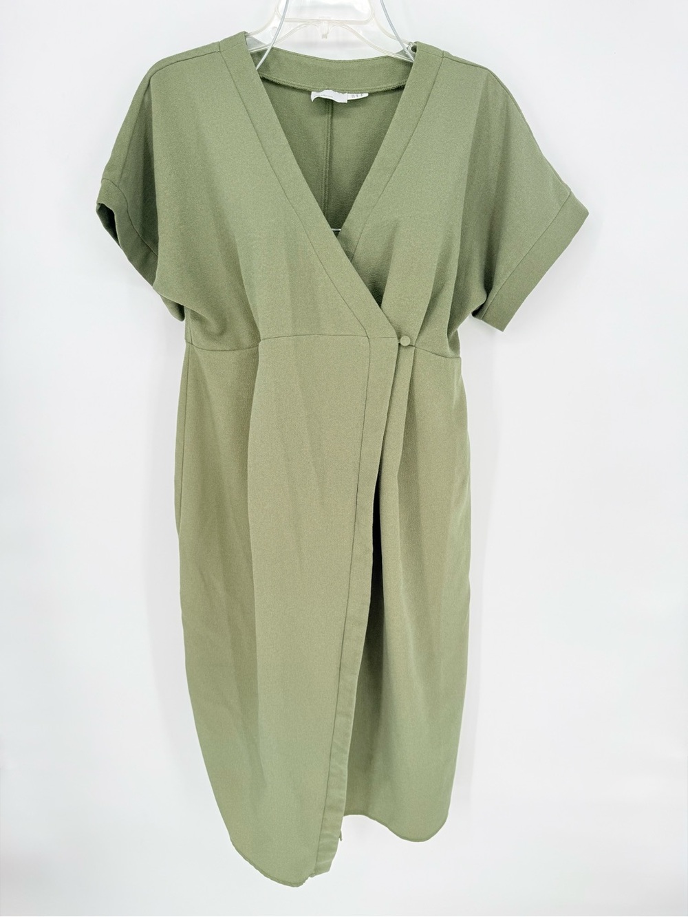 ASOS Maternity Olive Green Wrap Mini Dress - Picture 2 of 9